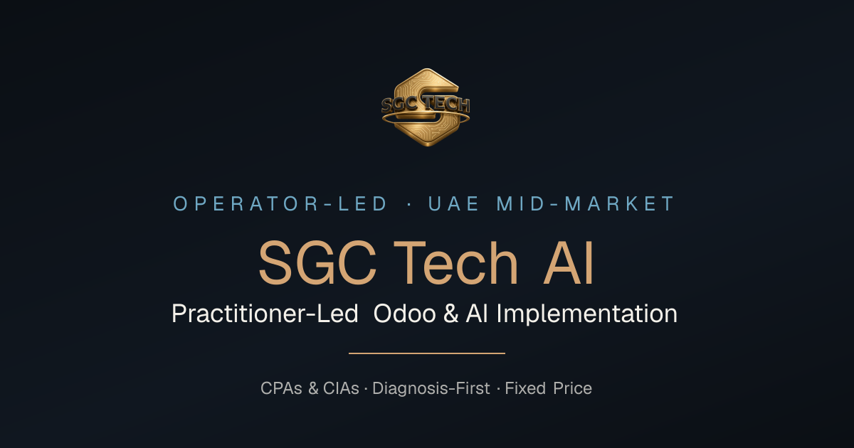SGC Tech AI — Odoo & AI for UAE Mid-Market in Dubai
